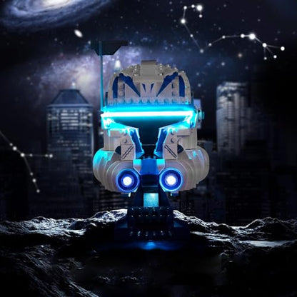 VONADO LED Light Kit Compatible with Lego Captain Rex Helmet Set 75349, DIY Lighting Compatible with Lego Helmet 75349 (No Model), Creative Lights Compatible with Lego Helmet 2023 Series - style: Light Compatible with Lego Captain Rex Helmet 75349