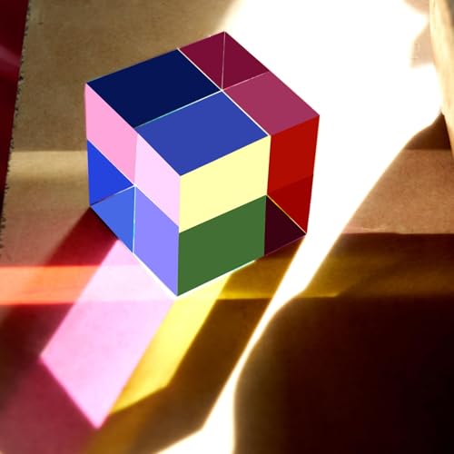 CMY Color Cube, 40mm Acrylic Prism, Educational Toys for Kids - size: 1pc 4cm