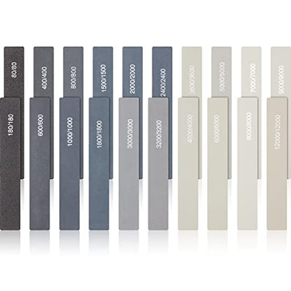 Honoson 20 Pcs Sanding Sticks Model, Low and High Grits, Classic Style - style: Classic Style