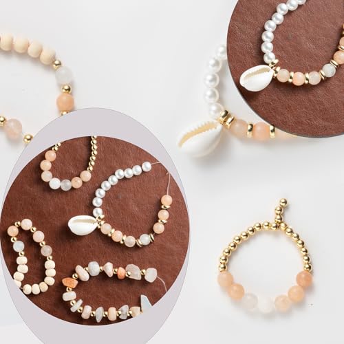 Xylise Jewelry Making Supplies Kit Natural Stone Beads for Irregular Natural Stone with for DIY Craft Bracelet Necklace Earrings for Adults (Pink) - color: Pink