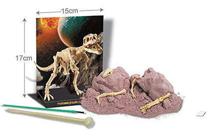4M Tyrannosaurus Rex Skeleton Kit for Kids Ages 8-12 – T-Rex Fossil Excavation Set with 12 Realistic Bones, STEM Paleontologist Digging Kit with Hammer, Chisel & Brush, Educational Gift
