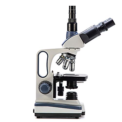 Swift Compound Trinocular Microscope SW350T,40X-2500X Magnification,Siedentopf Head,Two-Layer Mechanical Stage,with Swiftcam 5 Megapixel Camera and Software Windows/Mac/Linux and USB 3.0 Cable - size: SW350T+swiftcam5.0 MP（3.0 USB）