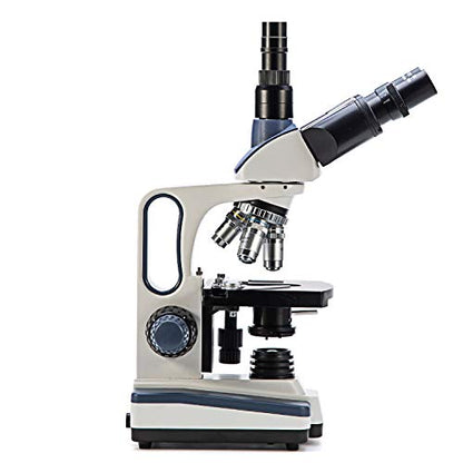 Swift Compound Trinocular Microscope SW350T,40X-2500X Magnification,Siedentopf Head,Two-Layer Mechanical Stage,with Swiftcam 5 Megapixel Camera and Software Windows/Mac/Linux and USB 3.0 Cable - size: SW350T+swiftcam5.0 MP（3.0 USB）