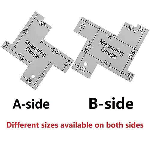 2 Pcs 2 Inch Mini Sewing Measuring Gauge Aluminium Sewing Ruler