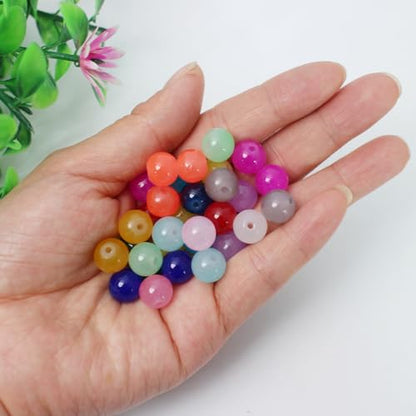 10mm Assorted Glass Beads 626pcs Kit for Jewelry Making - size: 10mm Mixed Set