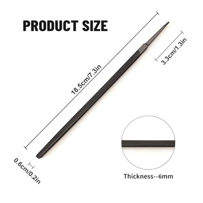 6 Inch Square Medium Cut File, Double Cut Teeth, Made of High Carbon Steel, Half Round Hand File Without Handle, Suitable for Shaping Metal, Wood, etc - color: Square, size: 6 Inch