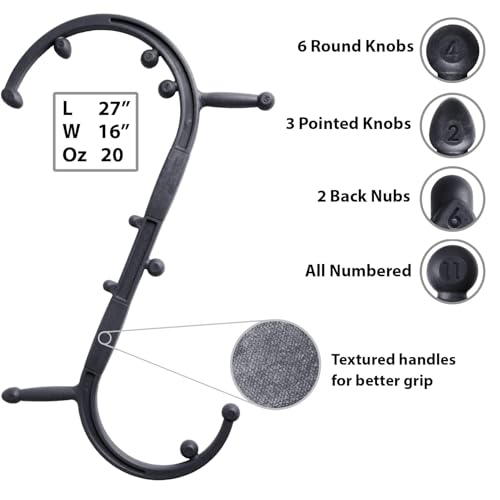 Body Back Buddy Elite Back Massager & Neck Massager for Pain Relief, Black - color: Black, size: Elite