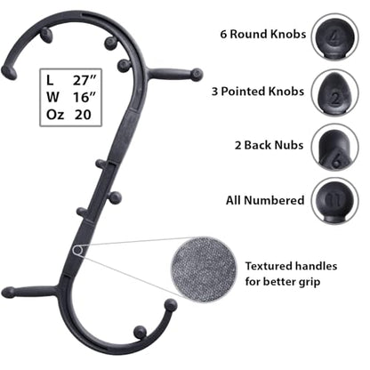 Body Back Buddy Elite Back Massager & Neck Massager for Pain Relief, Black - color: Black, size: Elite