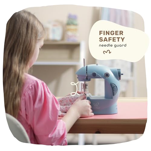 CraftBud Mini Sewing Machine for Beginners, Adults and Kids Sewing Machine - color: Blue, size: Basic Set