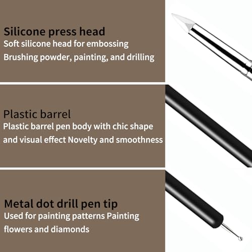10 Pcs Silicone Clay Sculpting Tools Set, Double-Ended Dotting Tools & Silicone Brushes for Polymer Clay, Air Dry Clay, Pottery & DIY Crafting-Black - color: 10Pcs-Black