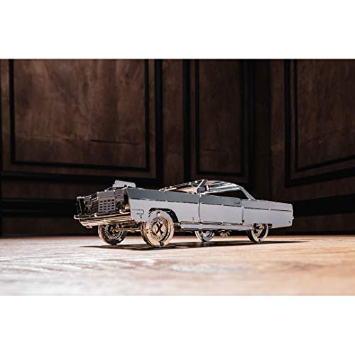 Model Car Kit - 3D Model kit Royal Voyager - Moving Wind-Up Retro Car Model | 3D Puzzle for Adults - Metal DIY Kit | Beautiful Metal Model Car Collectible | DIY Construction Set of a Vintage Car