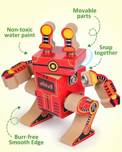 Coogam Fine Motor Building Robot Blocks for 3 4 5 Years Old Kids - style: Robot