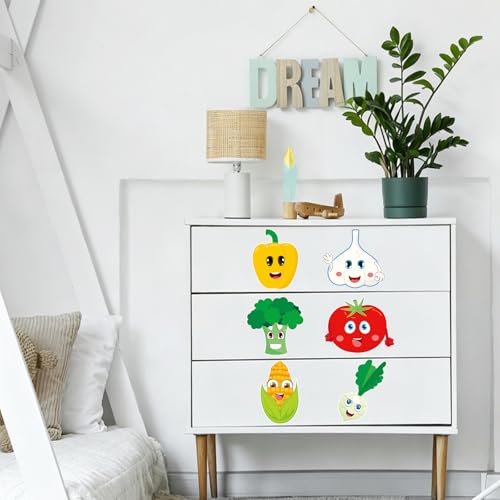 24 Sheets Vegetables Make a Face Sticker, Make Your Own Vegetables Stickers Mix and Match Sticker for Home School Classroom Crafts Activities Reward Birthday Party Favors - style: Vegetables