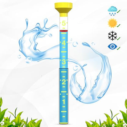 Headwind EZRead 26” Giant Professional Outdoor rain Gauge, USA Made Heavy Duty All Weather Freeze Proof mountable with Float, Yellow (820-0018) - color: Yellow, size: 26-Inch