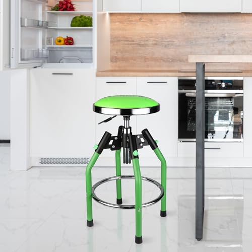 WORKPRO Garage Bar Stool, Heavy Duty Adjustable Hydraulic Shop Stool, 29in to 33. 86in, 330-Pound Capacity, Green - color: Green