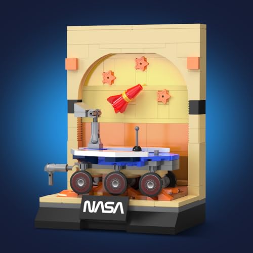 CaDA C56045W NASA Space Exploration Building Block Set, Including Mars Rover, Rocket and Space Station, 192-piece Aerospace-Themed Assembly Model, Suitable for Ages 14+ - color: C56045w