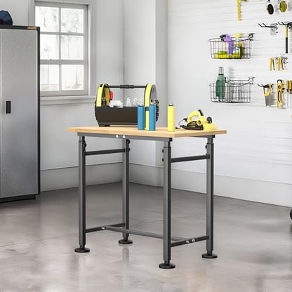 Ultrawall Workbench for Garage, 32"x18" Adjustable Height Work Table - size: 32 x 18 inch