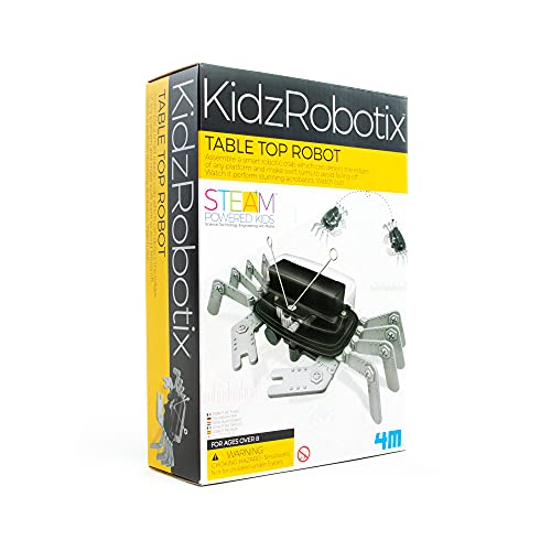 4M 5576 Table Top Robot - DIY Robotics Stem Toys, Engineering Edge Detector Gift for Kids & Teens, Boys & Girls (Packaging May Vary) - style: Table Top Robot