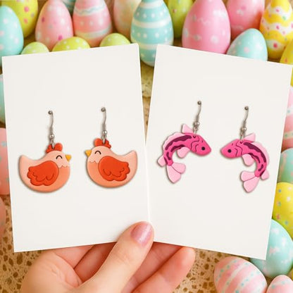 9pcs Farm Theme Polymer Clay Cutters，Animal Polymer Clay Jewelry - color: Farm Theme Polymer Clay Cutters