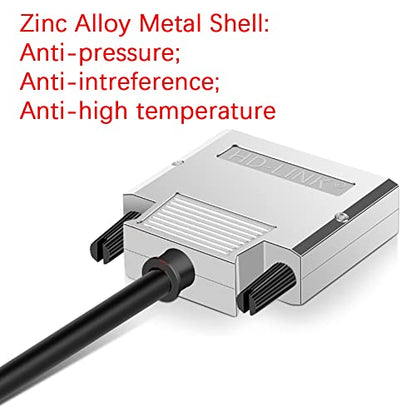 DB25 Male Solderless Breakout with 5Ft 24AWG Replacement Cable - style: Metal Male