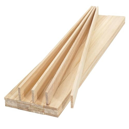 Wood Strips Slats for Crafts, Wood Trim Planks for Wall 1/8"x 3/4" x 15", 20 PCS Flat Wooden Dowels Wooden Sticks for Crafts, Unfinished Pine Lumber Pieces for Crafting, Woodworking Models Making - size: 1/8x3/4x15 in-20 PCS