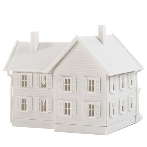 N Scale Model Blank Buidlings Kit Unassembled House for Model Train Layout Diorama JZN5885JJ (Two-story-1PC) - style: Two-story-1PC