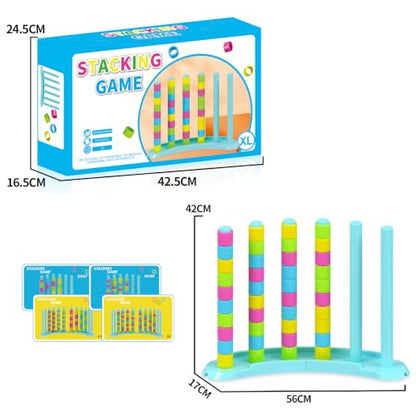 Color Matching Stacking Game, Fast Pattern Challenge for 2 Players+ - size: XL-1 Pack Stacking Game