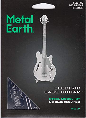 Metal Earth Electric Bass Guitar 3D Metal Model Kit Fascinations