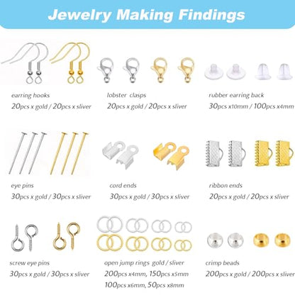 Jewelry Making Supplies Kits Repair Tools for Adults with jewelry findings - color: Multicolor