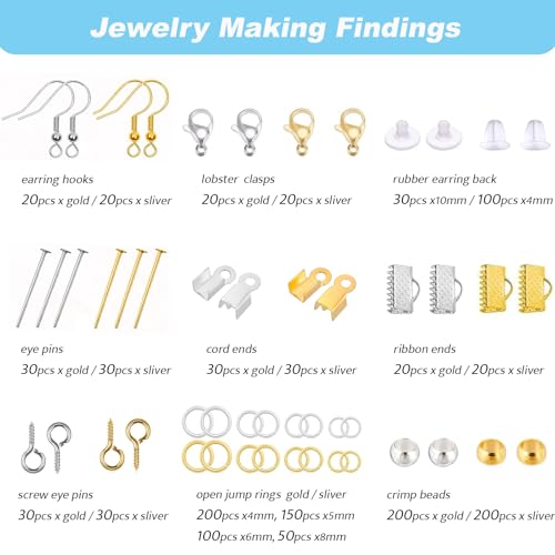 Jewelry Making Supplies Kits Repair Tools for Adults with jewelry findings - color: Pink