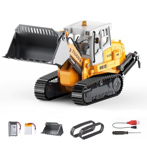 Adult Metal Mini Remote Control Loader, Featuring a Lever-Driven RC Digging System, Comes with Two Batteries and a Carrying case, Making it an Ideal Gift for Model Enthusiasts and Children - color: Loader