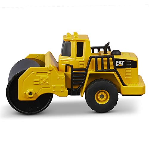 CAT Construction Toys CAT Construction Die Cast Metal 3 Pack Vehicles - Steam Roller/Excavator/Wheel Loader for Ages 3+ - style: Steam Roller, Excavator, Wheel Loader