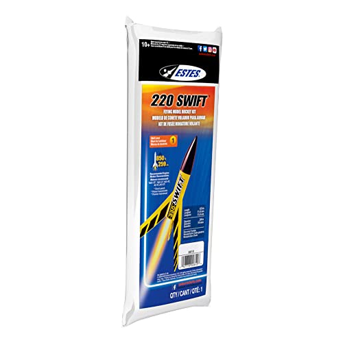 Estes 0810 220 Swift Rocket-Building Kit, Intermediate Flying-Rocket-Model Kit for Ages 10+