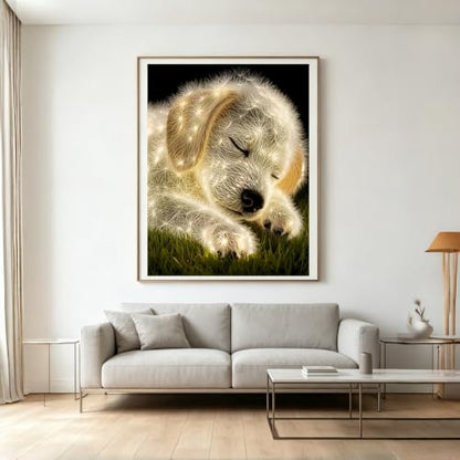 BYGFHLYW 5D Diamond Painting Kit, Dog Diamond Art for Adults 12X16In - color: KM1138-1