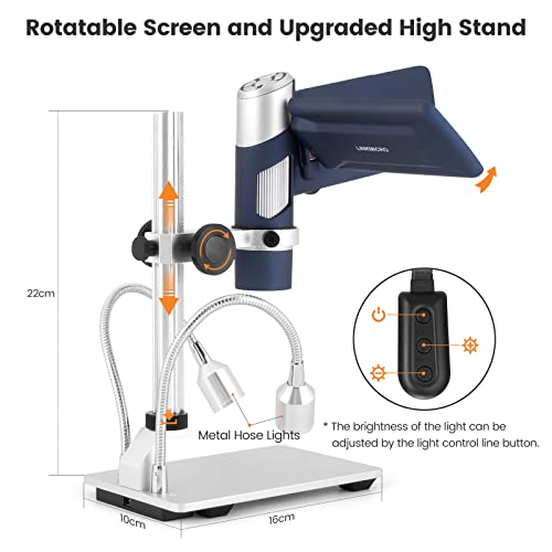 LM203S 4" HDMI Digital Microscope for Adults Soldering Coins