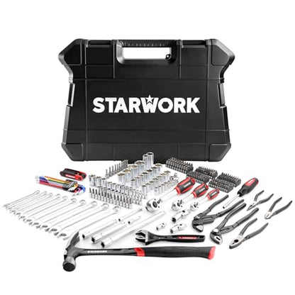 STARWORK TRUE MECHANIC™ 324-Piece Mechanics Tool Set and Socket Set with 22oz Dragon One-Piece Rip Hammer w/Grip, Professional - size: 324 PC