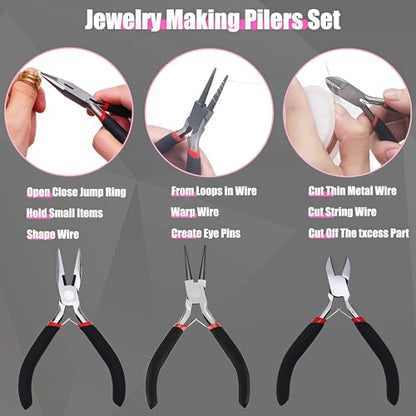 MONVICT Jewelry Making Supplies Kit, 24 + 845 Pcs Jewelry Making Supplies