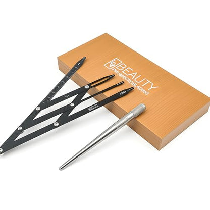 Eyebrow Ruler Compass Golden Ratio Stencil Flexible Arms Symmetrical Tool