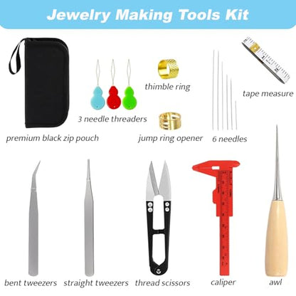 Jewelry Making Supplies Kits Repair Tools for Adults with jewelry findings - color: Pink