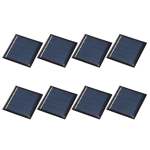 MECCANIXITY 8Pcs 2.5V 0.25W 100mA Mini Solar Panels, Small Solar Photovoltaic Power Cells Charge DIY Electric Toy Materials Kits - style: 2.5V 0.25W 0.1A