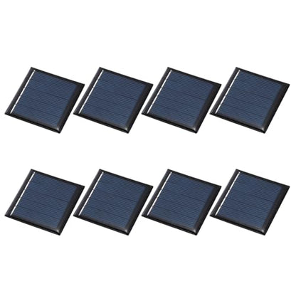 MECCANIXITY 8Pcs 2.5V 0.25W 100mA Mini Solar Panels, Small Solar Photovoltaic Power Cells Charge DIY Electric Toy Materials Kits - style: 2.5V 0.25W 0.1A