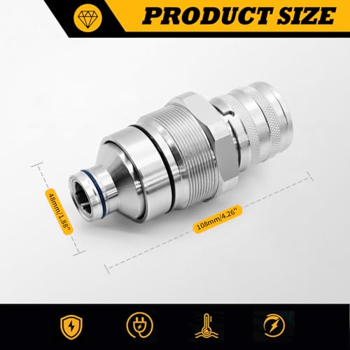 48MM Thread Hydraulic Flat Face Quick Coupler Kit 7246802 7246799