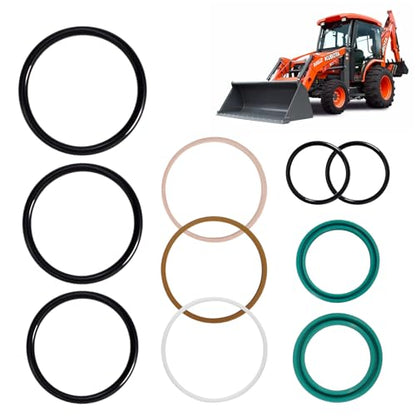 Cylinder Seal Kit 7J268-64400 Fit for Kubota L39, L4330DT, L4630DT, L5030GST, LA853, TL1000, Boom & Bucket Cylinder Rebuild Kit for Tractor & Front Loaders