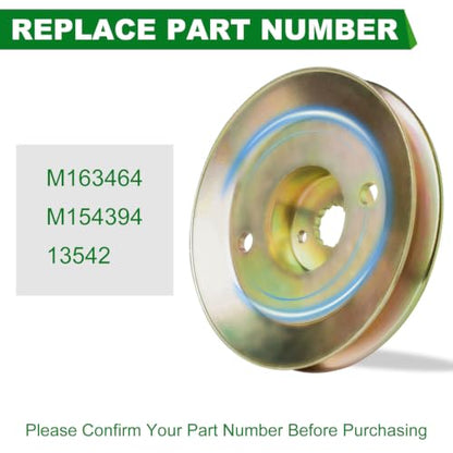 M163464 M154394 Mower Spindle Pulley Fits John Deere Z445 Z425 Z435 Ztrak Zero Turn Mower (3 Pack) - color: M163464 M154394 3 pack