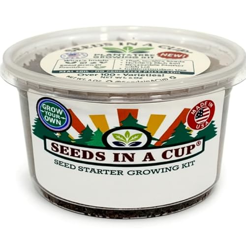 Seeds In A Cup® | Apple Seed Starter Grow Kit | Grow A Real Apple Tree Indoors or Outdoors | Easy DIY Gardening Gift | Mini Greenhouse Planter with Premium Soil & Apple Seeds