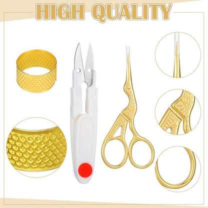 Mudder 53 Pcs Cross Stitch Kit with Embroidery Hoop Bamboo Needles,Red - color: Red