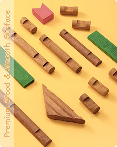 SainSmart Jr. 300 PCS Wooden Log Cabin Set Building House Toy for Toddlers, Classical STEM Construction Kit Compatible with Lincoln Logs for 3+ Kids - style: 300 PCS