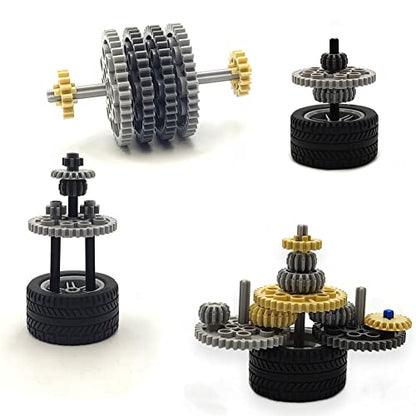 Technical Parts Gears Axle Pin Connectors Building Brick Pieces Sets