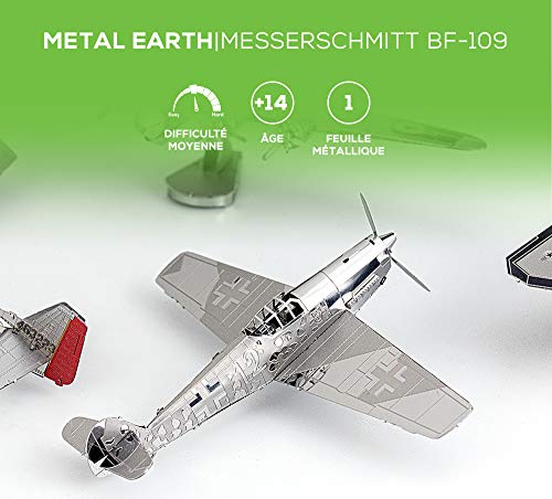 Metal Earth Messerschmitt Bf-109 Airplane 3D Metal Model Kit Fascinations