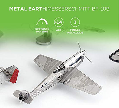 Metal Earth Messerschmitt Bf-109 Airplane 3D Metal Model Kit Fascinations